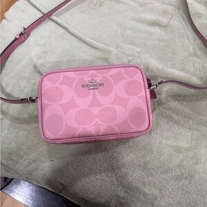 Coach Pink Signature Canvas Crossbody